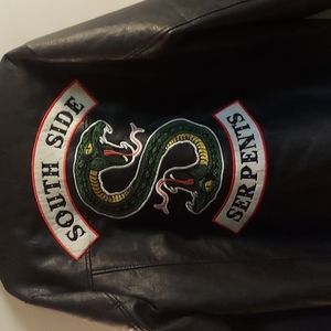 Hot Topic Riverdale PU Leather Black Moto Jacket size 2x